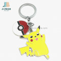 Custom Wholesale Supply Yellow Paint Promotion Metal Pikachu Keychain